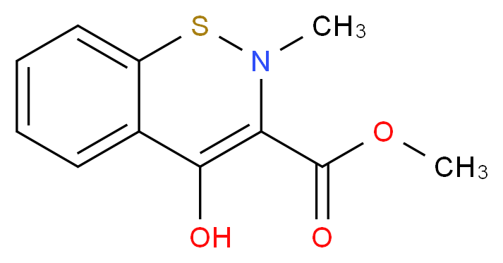 2-Methyl-4-hydroxy-2H-1,2-benzothiazine-3-carboxylic Methyl ester-1,1-dioxide_分子结构_CAS_35511-15-0)