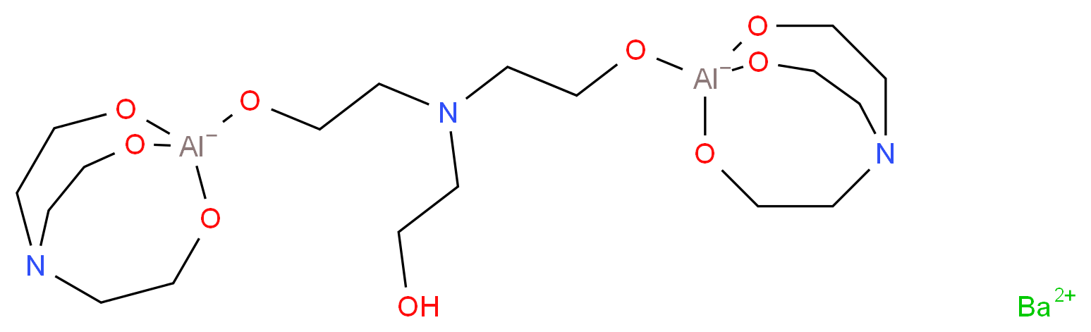 barium(2+) ion 1-{2-[(2-hydroxyethyl)(2-{2,8,9-trioxa-5-aza-1-aluminabicyclo[3.3.3]undecan-1-uid-1-yloxy}ethyl)amino]ethoxy}-2,8,9-trioxa-5-aza-1-aluminabicyclo[3.3.3]undecan-1-uide_分子结构_CAS_198991-85-4