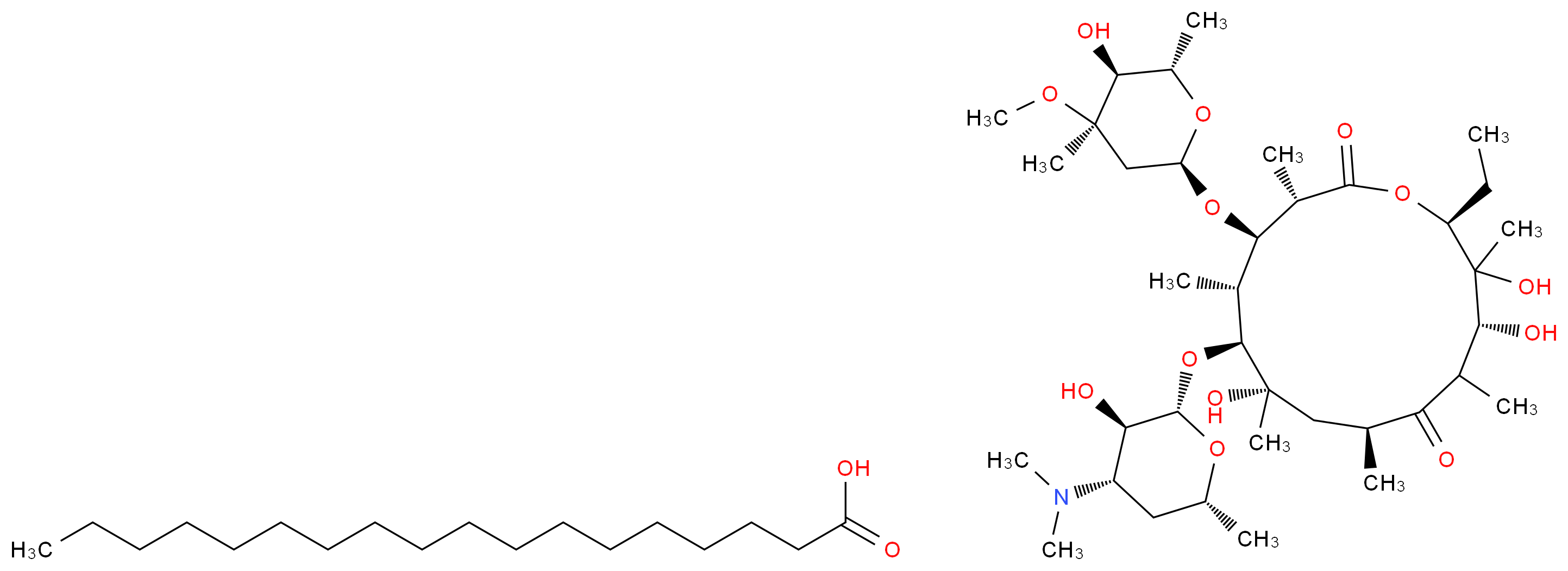 Erythromycin stearate_分子结构_CAS_643-22-1)