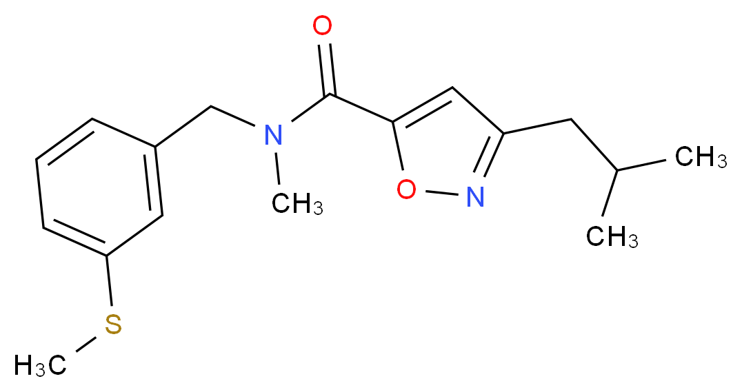 3-isobutyl-N-methyl-N-[3-(methylthio)benzyl]isoxazole-5-carboxamide_分子结构_CAS_)