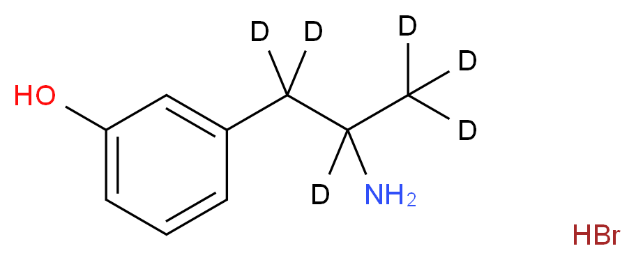 rac 3-Hydroxy Amphetamine-d6 Hydrobromide_分子结构_CAS_)