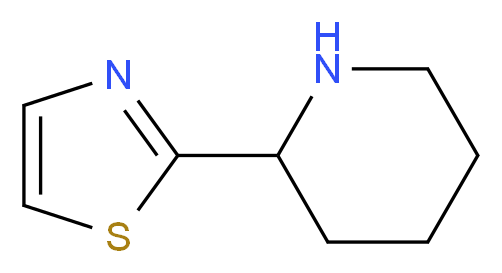 2-(1,3-thiazol-2-yl)piperidine_分子结构_CAS_526183-08-4)