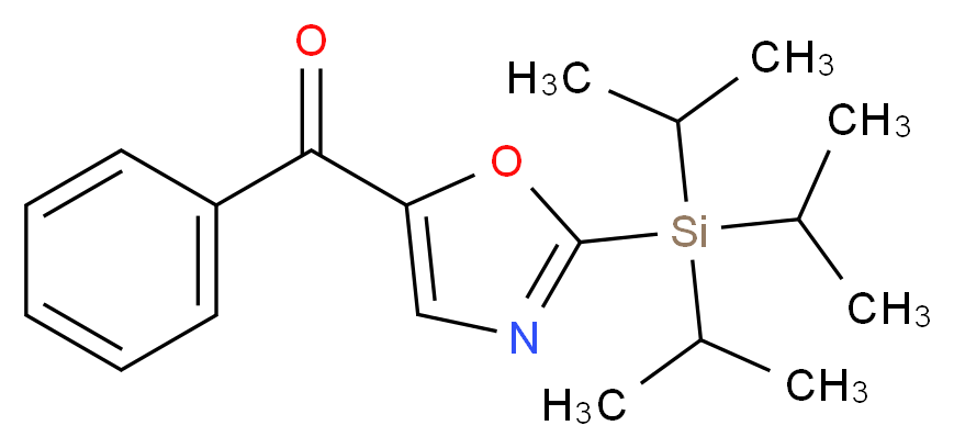 5-benzoyl-2-[tris(propan-2-yl)silyl]-1,3-oxazole_分子结构_CAS_648929-24-2