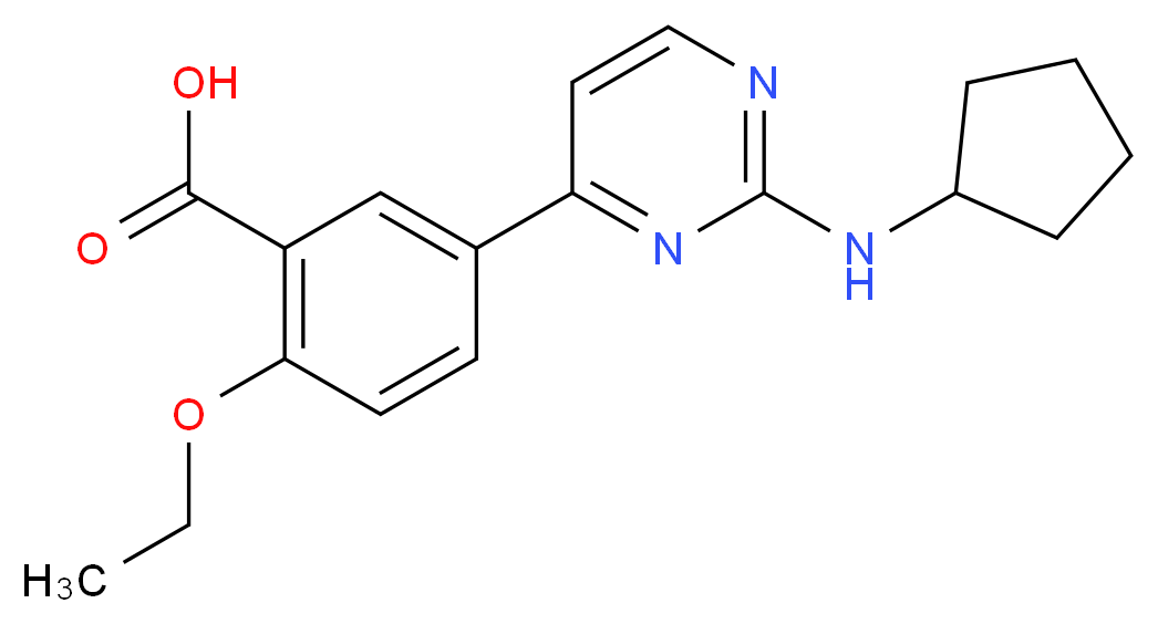 5-[2-(cyclopentylamino)pyrimidin-4-yl]-2-ethoxybenzoic acid_分子结构_CAS_)