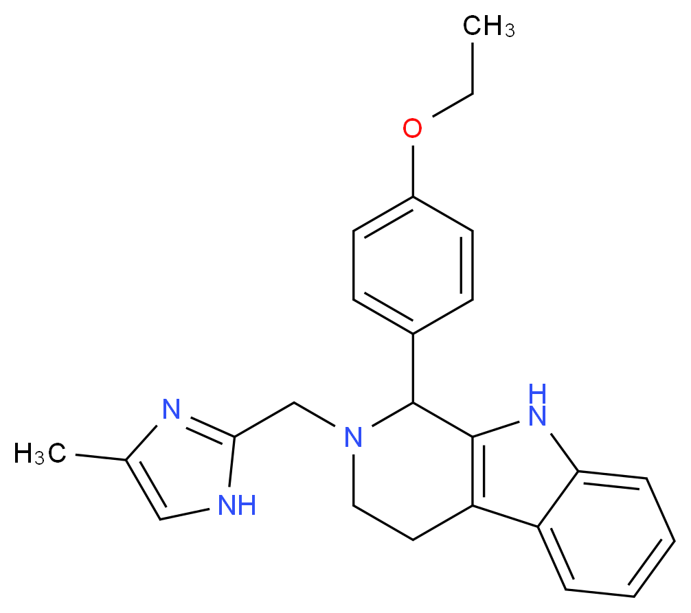 1-(4-ethoxyphenyl)-2-[(4-methyl-1H-imidazol-2-yl)methyl]-2,3,4,9-tetrahydro-1H-beta-carboline_分子结构_CAS_)