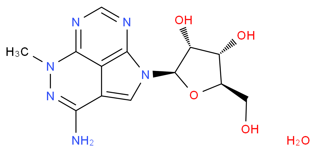 Triciribine hydrate_分子结构_CAS_35943-35-2(anhydrous))