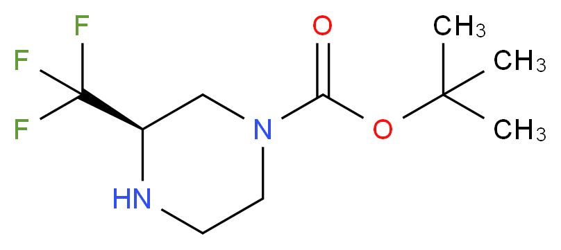 (R)-3-TRIFLUOROMETHYL-PIPERAZINE-1-CARBOXYLIC ACID TERT-BUTYL ESTER_分子结构_CAS_1240587-88-5)