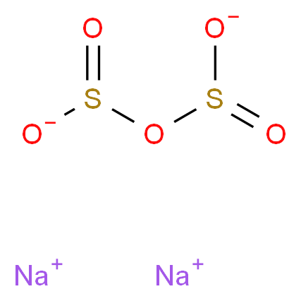 disodium (sulfinatooxy)sulfinate_分子结构_CAS_7681-57-4