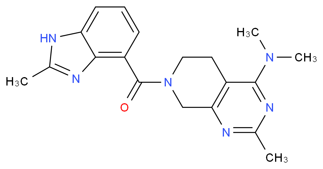 N,N,2-trimethyl-7-[(2-methyl-1H-benzimidazol-4-yl)carbonyl]-5,6,7,8-tetrahydropyrido[3,4-d]pyrimidin-4-amine_分子结构_CAS_)