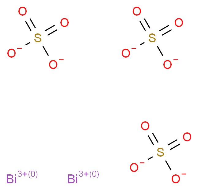 dibismuth(3+) ion trisulfate_分子结构_CAS_7787-68-0