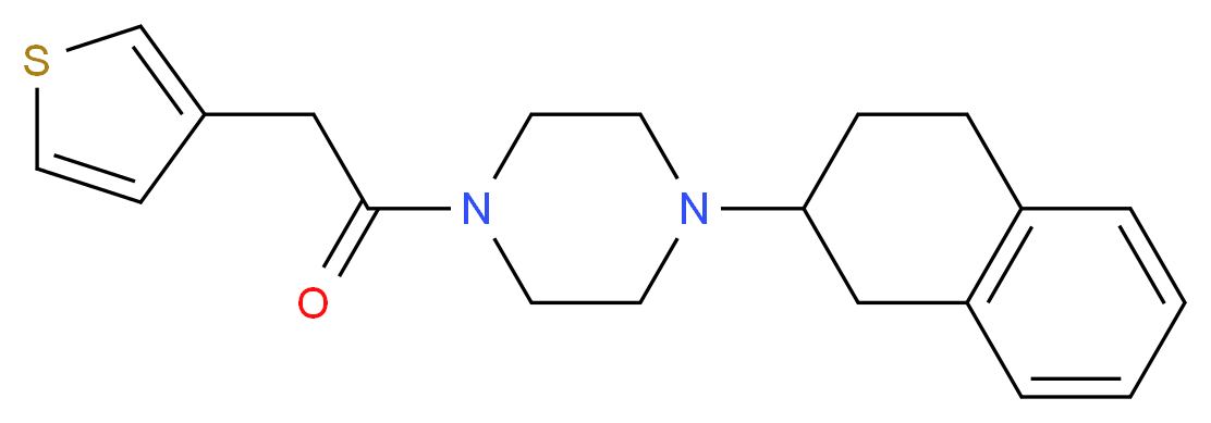 1-(1,2,3,4-tetrahydronaphthalen-2-yl)-4-(3-thienylacetyl)piperazine_分子结构_CAS_)