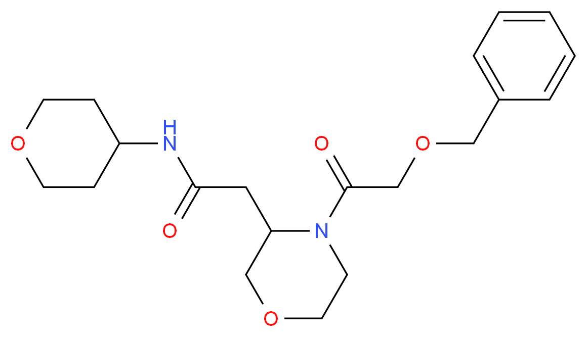 2-{4-[(benzyloxy)acetyl]-3-morpholinyl}-N-(tetrahydro-2H-pyran-4-yl)acetamide_分子结构_CAS_)