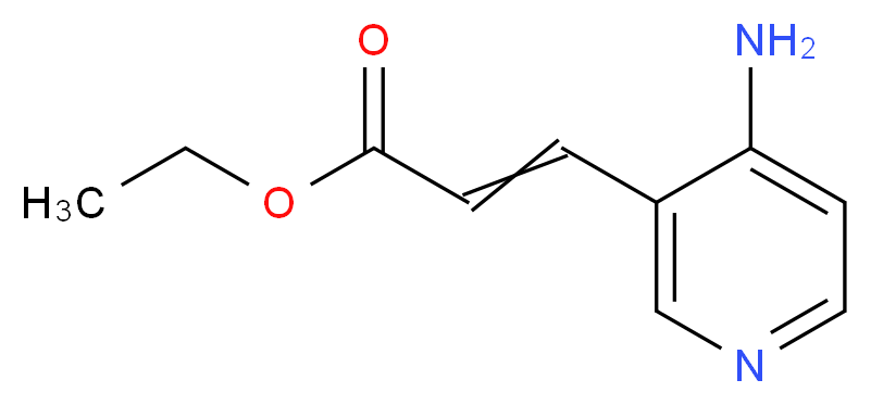 ethyl 3-(4-aminopyridin-3-yl)prop-2-enoate_分子结构_CAS_104830-07-1