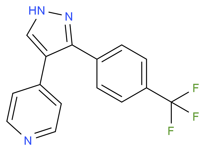 4-{3-[4-(Trifluoromethyl)phenyl]-1H-pyrazol-4-yl}-pyridine_分子结构_CAS_)
