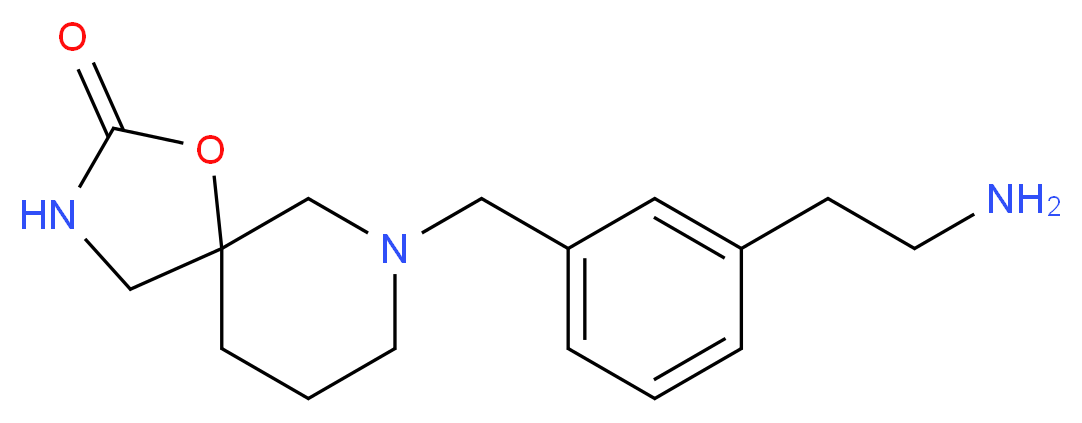 7-[3-(2-aminoethyl)benzyl]-1-oxa-3,7-diazaspiro[4.5]decan-2-one_分子结构_CAS_)