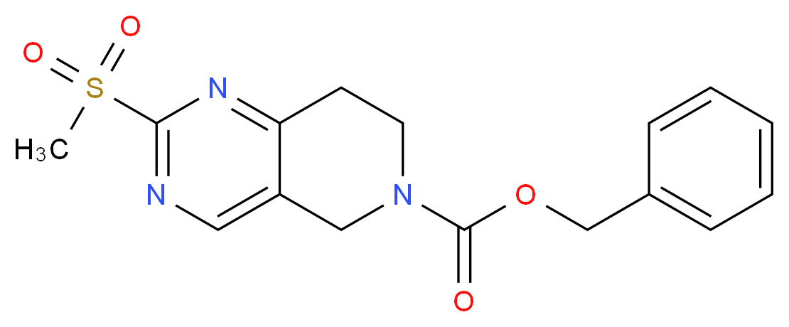 Benzyl 2-(methylsulfonyl)-7,8-dihydropyrido[4,3-d]pyrimidine-6(5H)-carboxylate_分子结构_CAS_1255574-50-5)