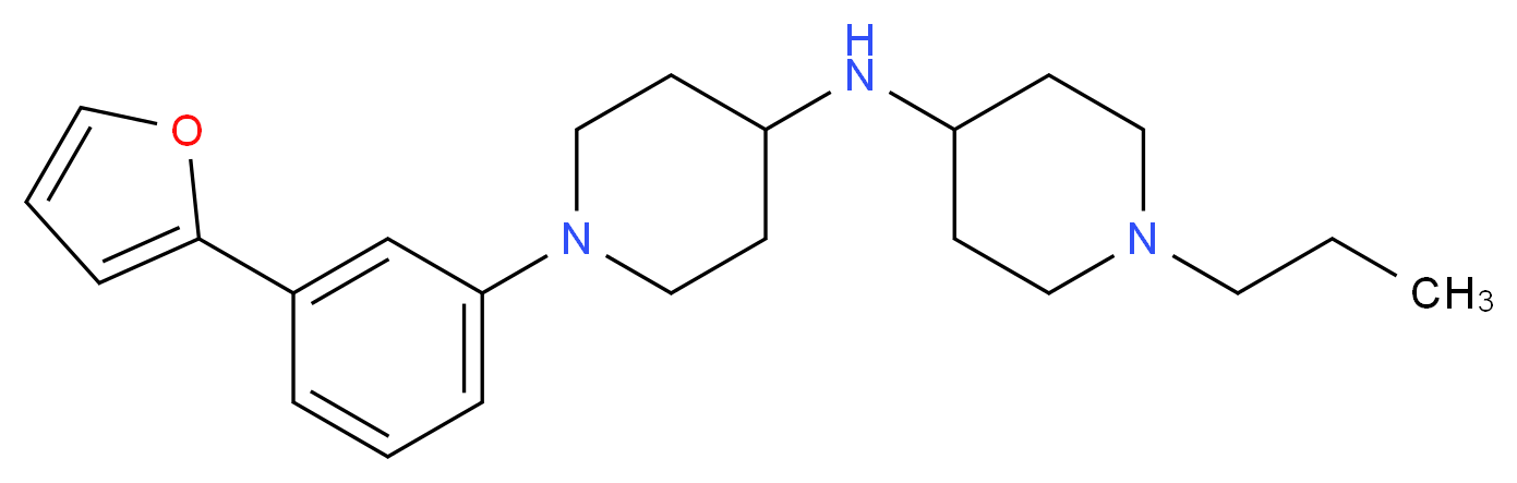 1-[3-(2-furyl)phenyl]-N-(1-propylpiperidin-4-yl)piperidin-4-amine_分子结构_CAS_)