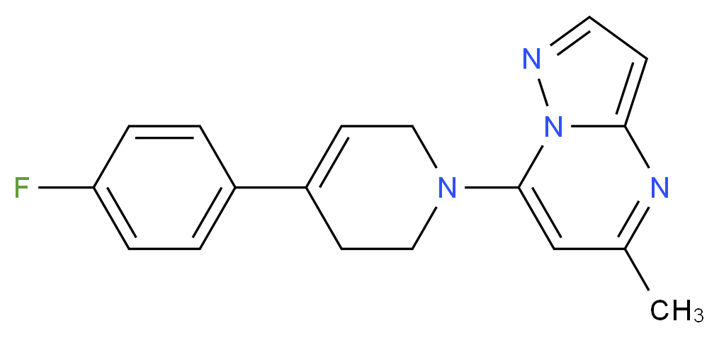 7-[4-(4-fluorophenyl)-3,6-dihydro-1(2H)-pyridinyl]-5-methylpyrazolo[1,5-a]pyrimidine_分子结构_CAS_)