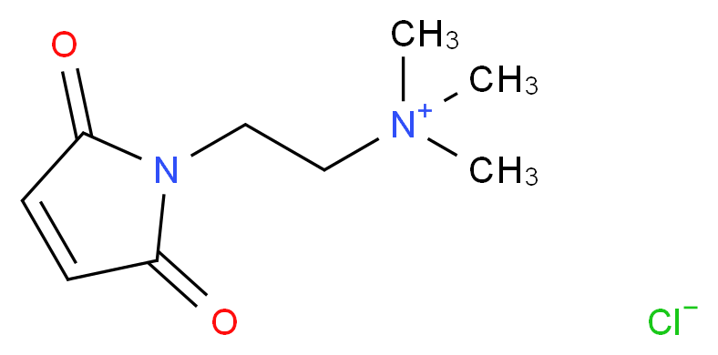 [2-(2,5-dioxo-2,5-dihydro-1H-pyrrol-1-yl)ethyl]trimethylazanium chloride_分子结构_CAS_69684-10-2