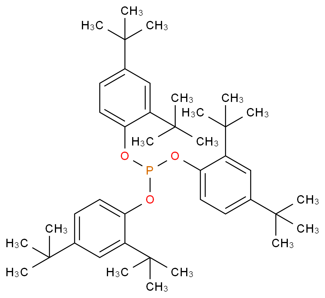 三(2,4-二叔丁基苯基)亚磷酸酯_分子结构_CAS_31570-04-4)