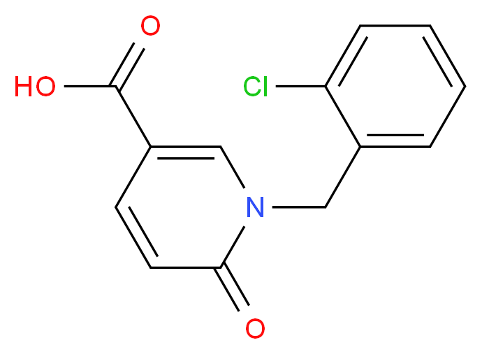 1-[(2-chlorophenyl)methyl]-6-oxo-1,6-dihydropyridine-3-carboxylic acid_分子结构_CAS_4399-77-3