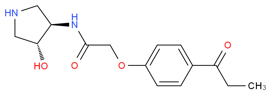 N-[(3R*,4R*)-4-hydroxypyrrolidin-3-yl]-2-(4-propionylphenoxy)acetamide_分子结构_CAS_)
