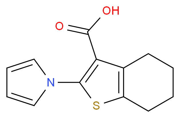 2-(1H-pyrrol-1-yl)-4,5,6,7-tetrahydro-1-benzothiophene-3-carboxylic acid_分子结构_CAS_26176-21-6