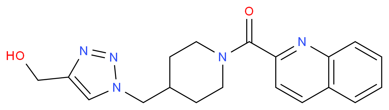 (1-{[1-(2-quinolinylcarbonyl)-4-piperidinyl]methyl}-1H-1,2,3-triazol-4-yl)methanol_分子结构_CAS_)