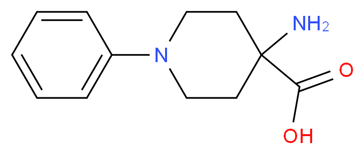 4-amino-1-phenylpiperidine-4-carboxylic acid_分子结构_CAS_365554-49-0