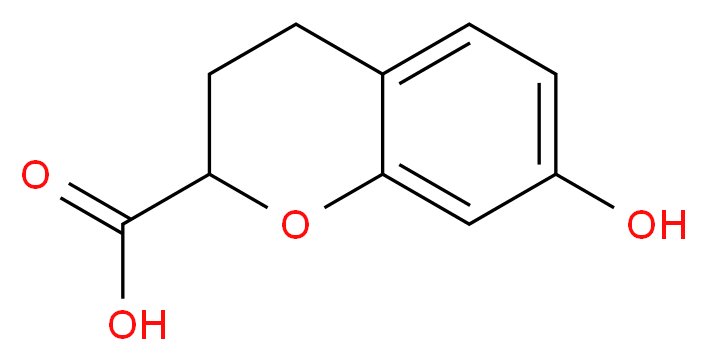 7-hydroxy-3,4-dihydro-2H-1-benzopyran-2-carboxylic acid_分子结构_CAS_944904-28-3