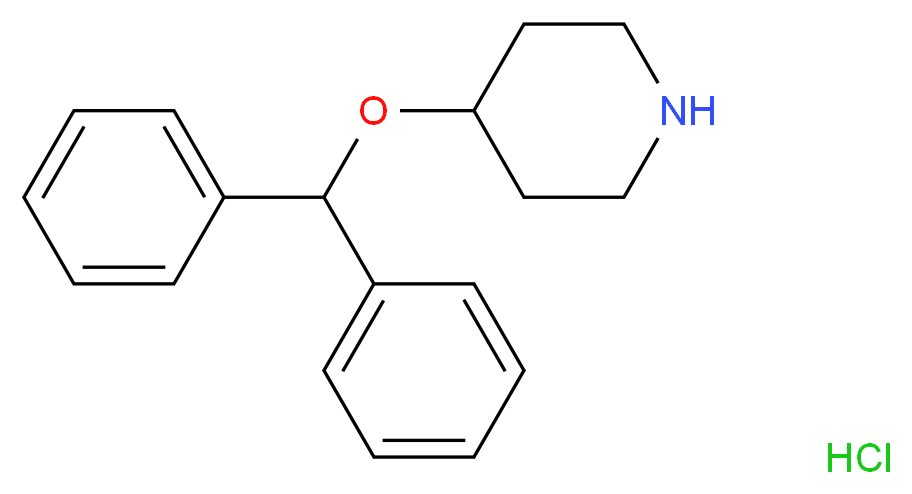 4-(diphenylmethoxy)piperidine hydrochloride_分子结构_CAS_65214-86-0