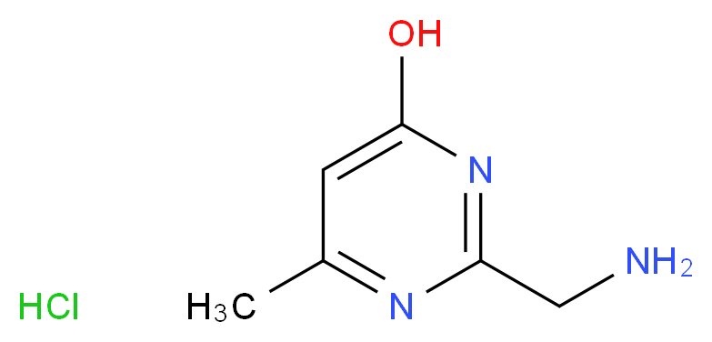 2-(aminomethyl)-6-methylpyrimidin-4-ol hydrochloride_分子结构_CAS_5993-95-3)