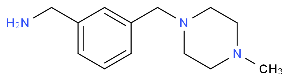 {3-[(4-methylpiperazin-1-yl)methyl]phenyl}methanamine_分子结构_CAS_515162-19-3