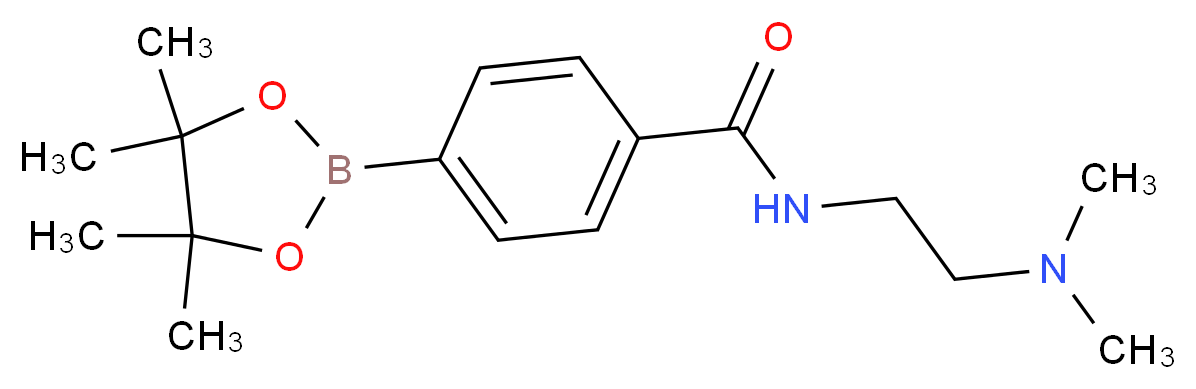 N-[2-(dimethylamino)ethyl]-4-(tetramethyl-1,3,2-dioxaborolan-2-yl)benzamide_分子结构_CAS_832114-11-1