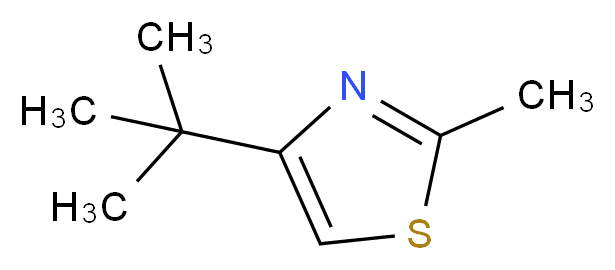 4-叔丁基-2-甲基噻唑_分子结构_CAS_15679-11-5)