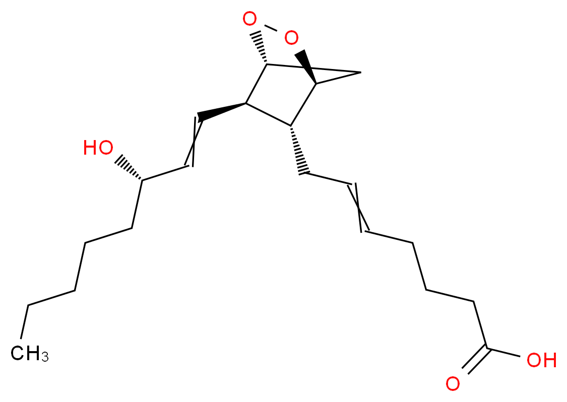 7-[(1R,4S,5R,6R)-6-[(3S)-3-hydroxyoct-1-en-1-yl]-2,3-dioxabicyclo[2.2.1]heptan-5-yl]hept-5-enoic acid_分子结构_CAS_42935-17-1