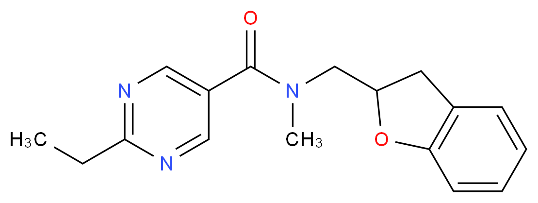 N-(2,3-dihydro-1-benzofuran-2-ylmethyl)-2-ethyl-N-methylpyrimidine-5-carboxamide_分子结构_CAS_)