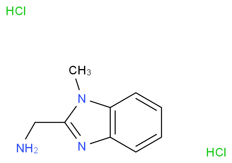 (1-Methyl-1H-benzimidazol-2-yl)methylamine dihydrochloride_分子结构_CAS_20028-40-4)