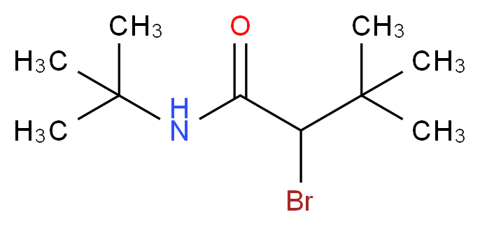 2-bromo-N-tert-butyl-3,3-dimethylbutanamide_分子结构_CAS_14387-96-3