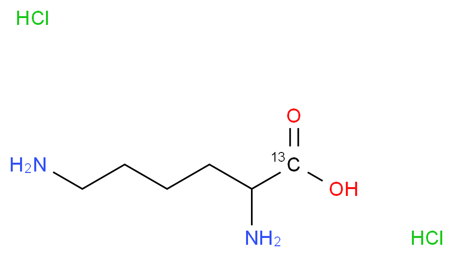 2,6-diamino(1-<sup>1</sup><sup>3</sup>C)hexanoic acid dihydrochloride_分子结构_CAS_202326-50-9
