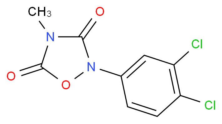 2-(3,4-dichlorophenyl)-4-methyl-1,2,4-oxadiazolidine-3,5-dione_分子结构_CAS_20354-26-1