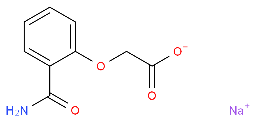 (2-氨基甲酰苯氧基)乙酸 钠盐_分子结构_CAS_3785-32-8)