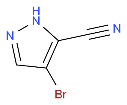 4-bromo-1H-pyrazole-5-carbonitrile_分子结构_CAS_288246-16-2