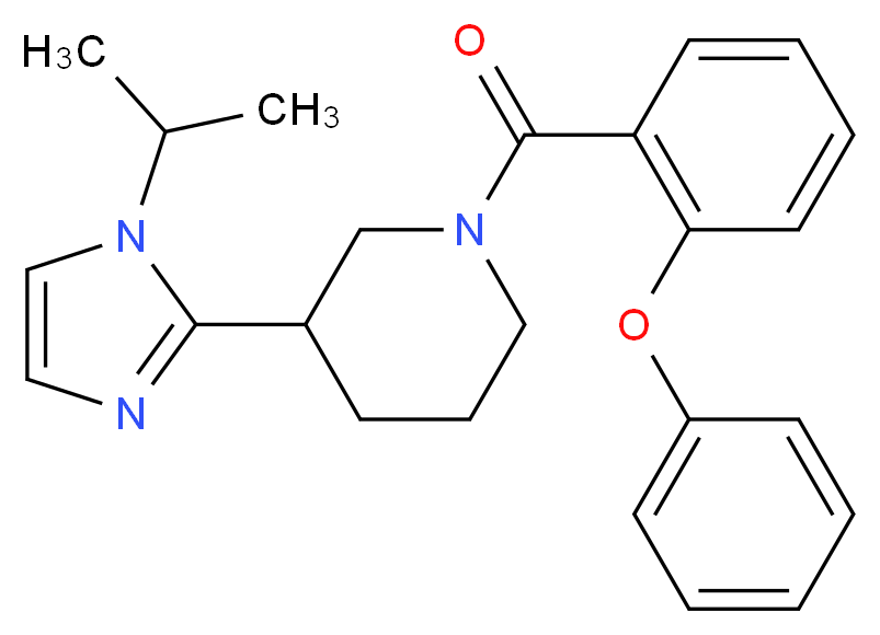 3-(1-isopropyl-1H-imidazol-2-yl)-1-(2-phenoxybenzoyl)piperidine_分子结构_CAS_)