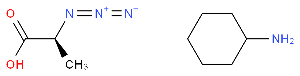 (S)-2-叠氮丙酸 环己铵盐_分子结构_CAS_1217462-58-2)