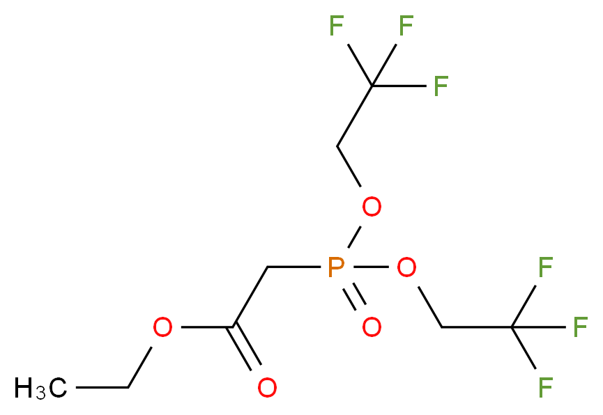 ethyl 2-[bis(2,2,2-trifluoroethoxy)phosphoryl]acetate_分子结构_CAS_124755-24-4