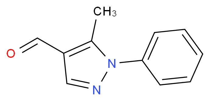 5-methyl-1-phenyl-1H-pyrazole-4-carbaldehyde_分子结构_CAS_98700-50-6