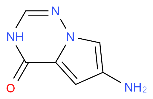 6-Aminopyrrolo[2,1-f][1,2,4]triazin-4(3H)-one_分子结构_CAS_1160995-01-6)