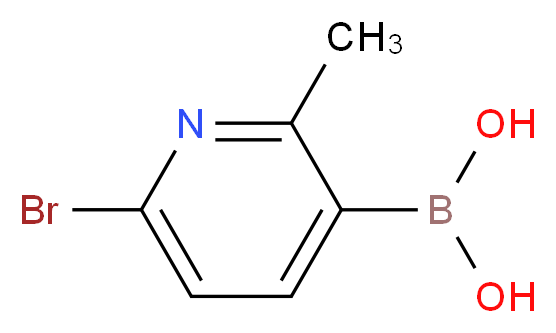 6-溴-2-甲基吡啶-3-硼酸_分子结构_CAS_1072944-22-9)