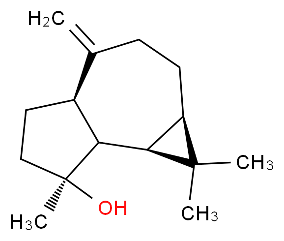 (1aR,1bR,2S,4aR,7aR)-1,1,2-trimethyl-5-methylidene-decahydro-1H-cyclopropa[e]azulen-2-ol_分子结构_CAS_6750-60-3